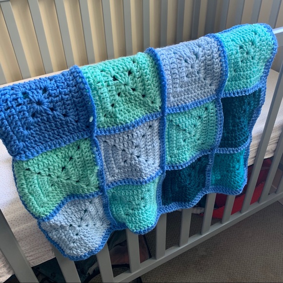Made by Grandma - Hand Crocheted Baby Blanket - Picture 2 of 3